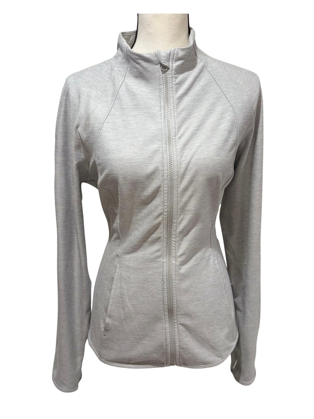 Yogalicious Gray Zip Up Sweater Jacket Women's Athletic Activewear Size XL
